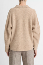 Donegal Plush Cashmere Dolman Sleeve Polo Sweater-Clothing-Vince-Heather Oat Donegal-XXS-Mercantile Portland