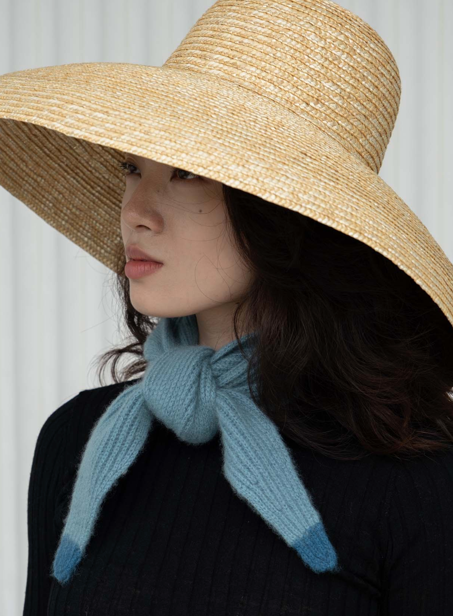 Dorothy Cashmere Neck Scarf-Scarves and Wraps-Oats & Rice-OS-Blue-Mercantile Portland