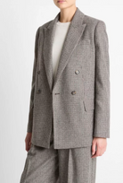 Double Breasted Blazer-Outerwear-Vince-Cacao Houndstooth-00-Mercantile Portland
