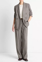 Double Breasted Blazer-Outerwear-Vince-Cacao Houndstooth-00-Mercantile Portland