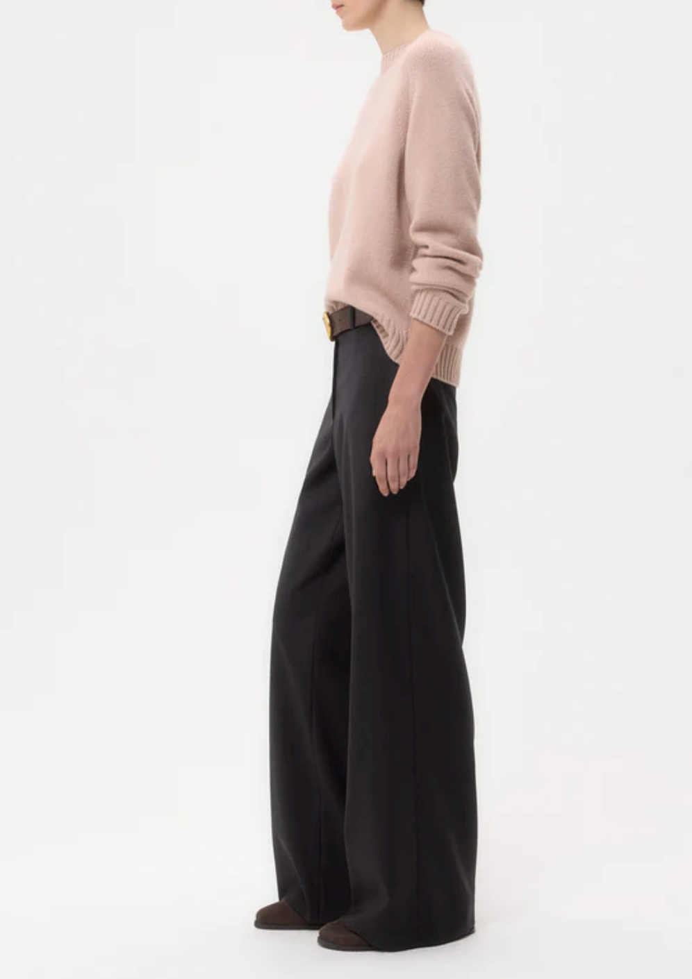 Downing Pant in Micro Herringbone-Pants-TWP-Charcoal-2-Mercantile Portland