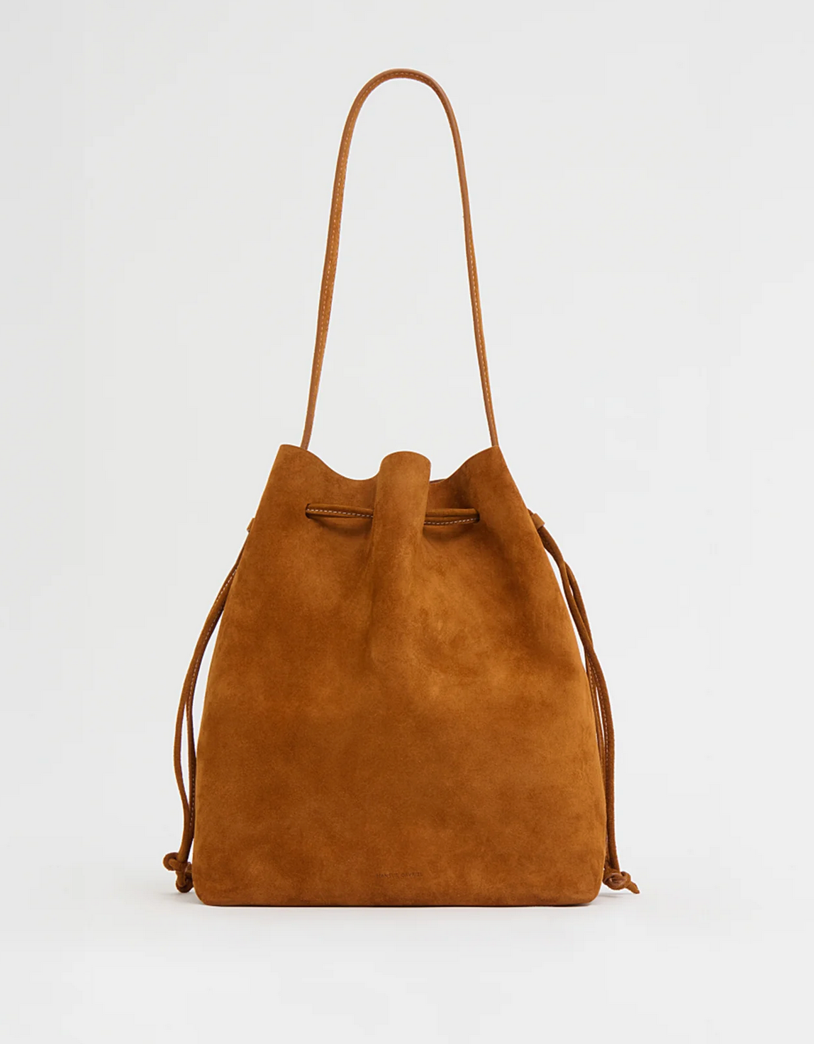 Drawstring Cabas in Saddle Suede-Handbags-Mansur Gavriel-Mercantile Portland