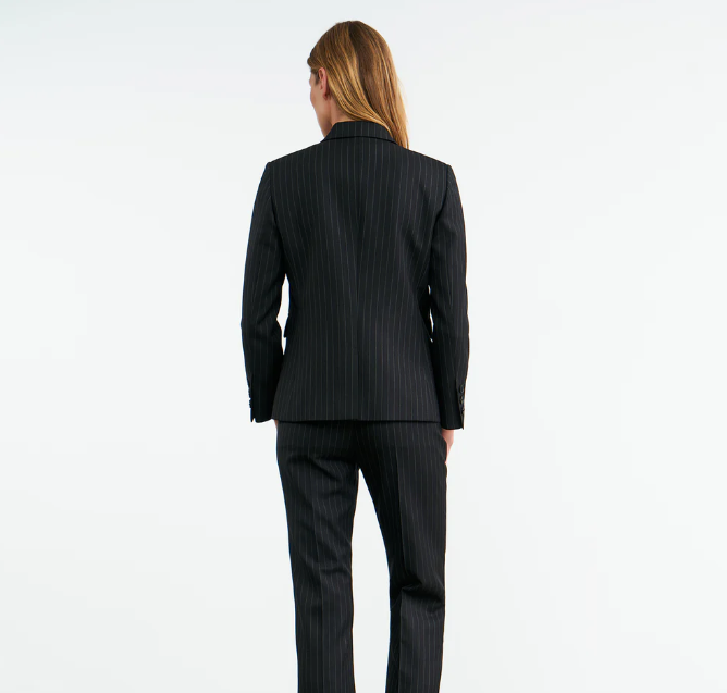 Duran Jacket-Outerwear-Nili Lotan-Dark Charcoal Pinstripe-00-Mercantile Portland