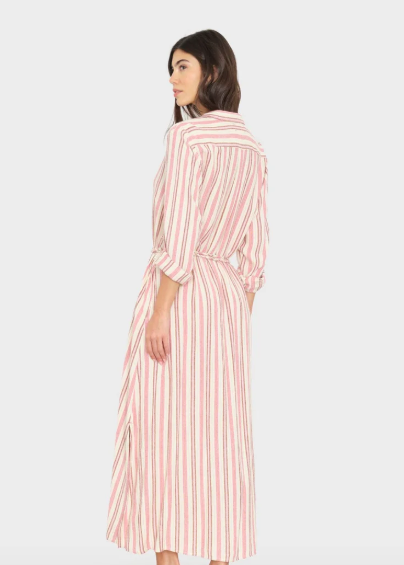Dusty Pink Stripe Bowen Dress-staging-Xirena-Dusty Pink Stripe-XS-Mercantile Portland