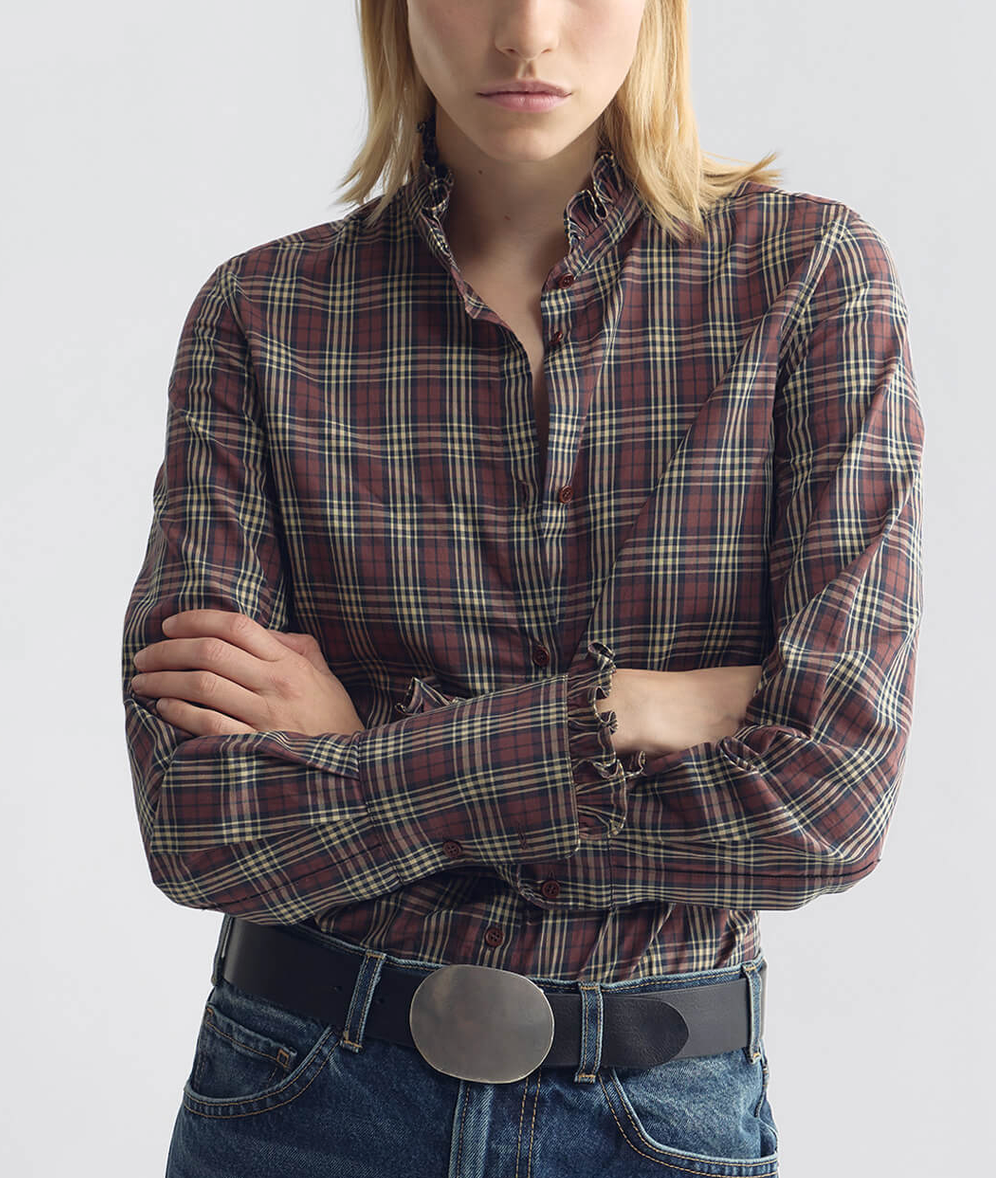 Elio Shirt in Rustic Check-Shirts-Nili Lotan-Rustic Check-XS-Mercantile Portland