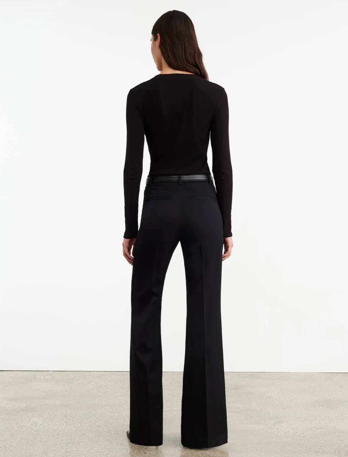 Emelie Long Sleeve Tee-T-Shirts-Nili Lotan-Black-XS-Mercantile Portland