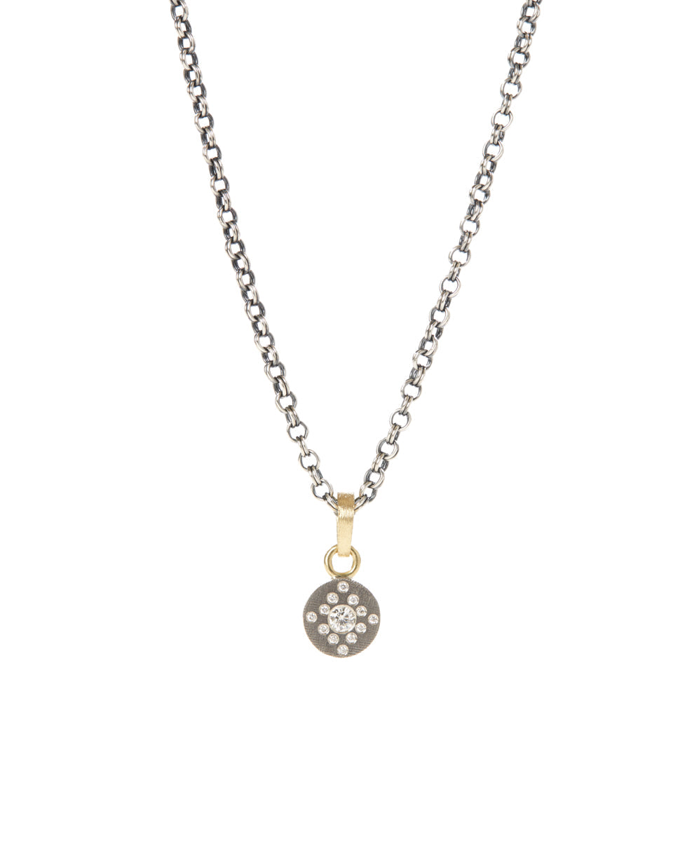 Etoile Small Pendant in Sterling Silver with Yellow Gold Bail-Jewelry-Rene Escobar-Mercantile Portland