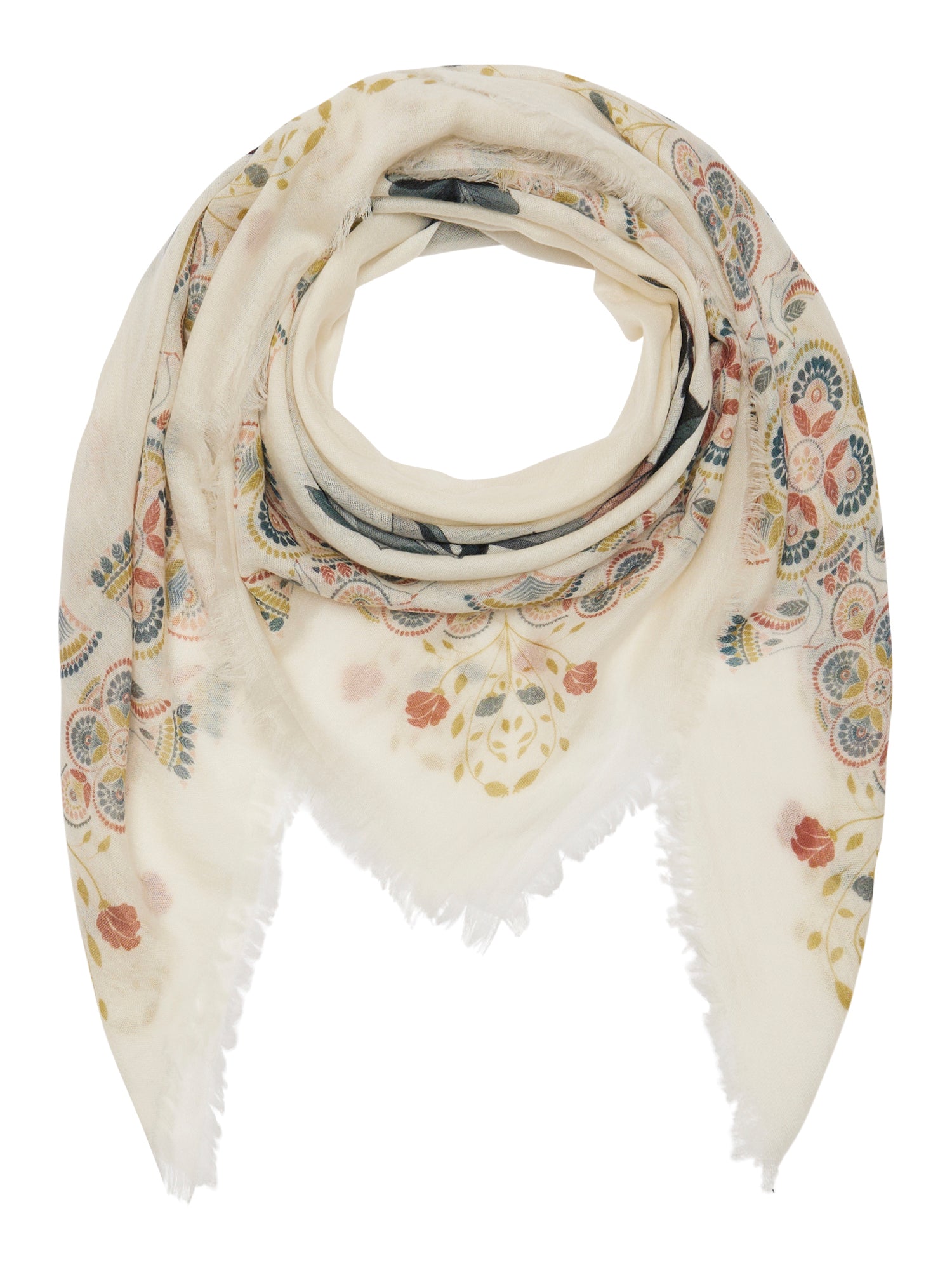 Euclide Scarf-Scarves and Wraps-Franco Ferrari-Teal Multi-OS-Mercantile Portland