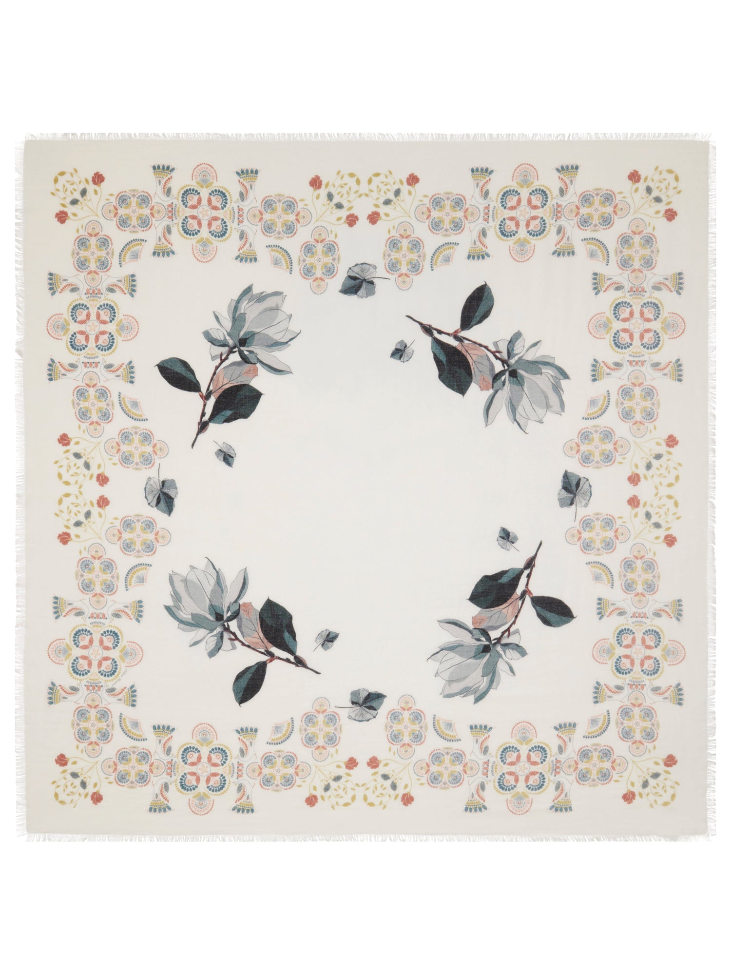 Euclide Scarf-Scarves and Wraps-Franco Ferrari-Teal Multi-OS-Mercantile Portland