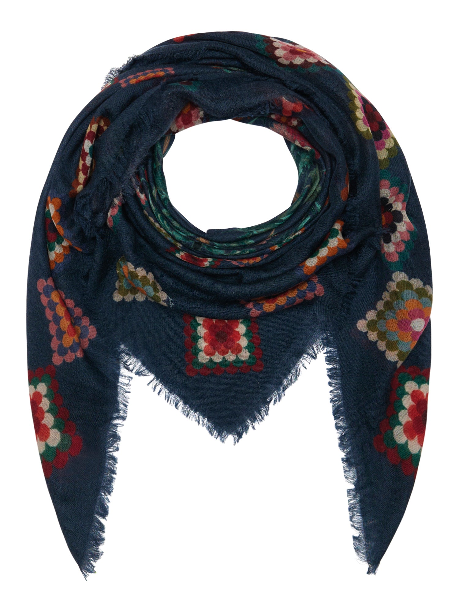 Euclide Scarf-Scarves and Wraps-Franco Ferrari-Teal Multi-OS-Mercantile Portland