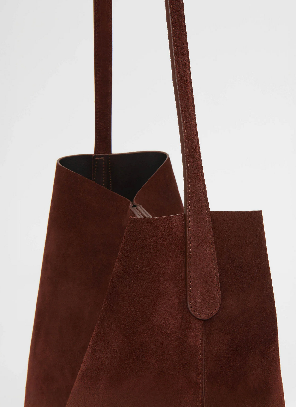Everyday Cabas in Chocolate Suede-Handbags-Mansur Gavriel-Chocolate-OS-Mercantile Portland