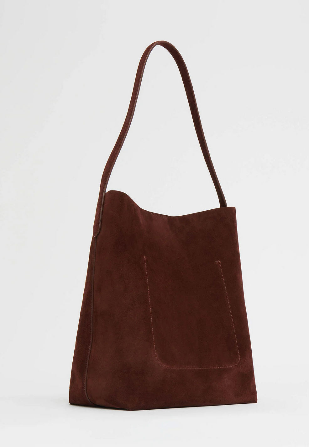 Everyday Cabas in Chocolate Suede-Handbags-Mansur Gavriel-Chocolate-OS-Mercantile Portland