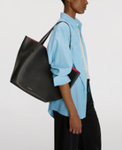 Everyday Soft Tote-Handbags-Mansur Gavriel-Black/Flamma-OS-Mercantile Portland