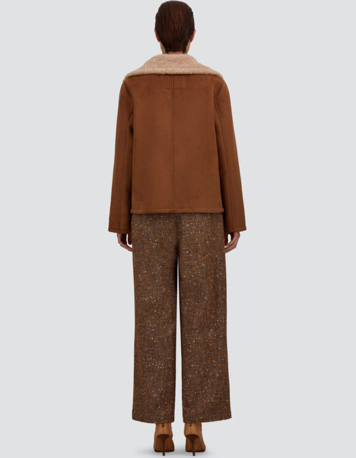 Faux Shearling Jacket-Outerwear-Herno-Brown-36-Mercantile Portland