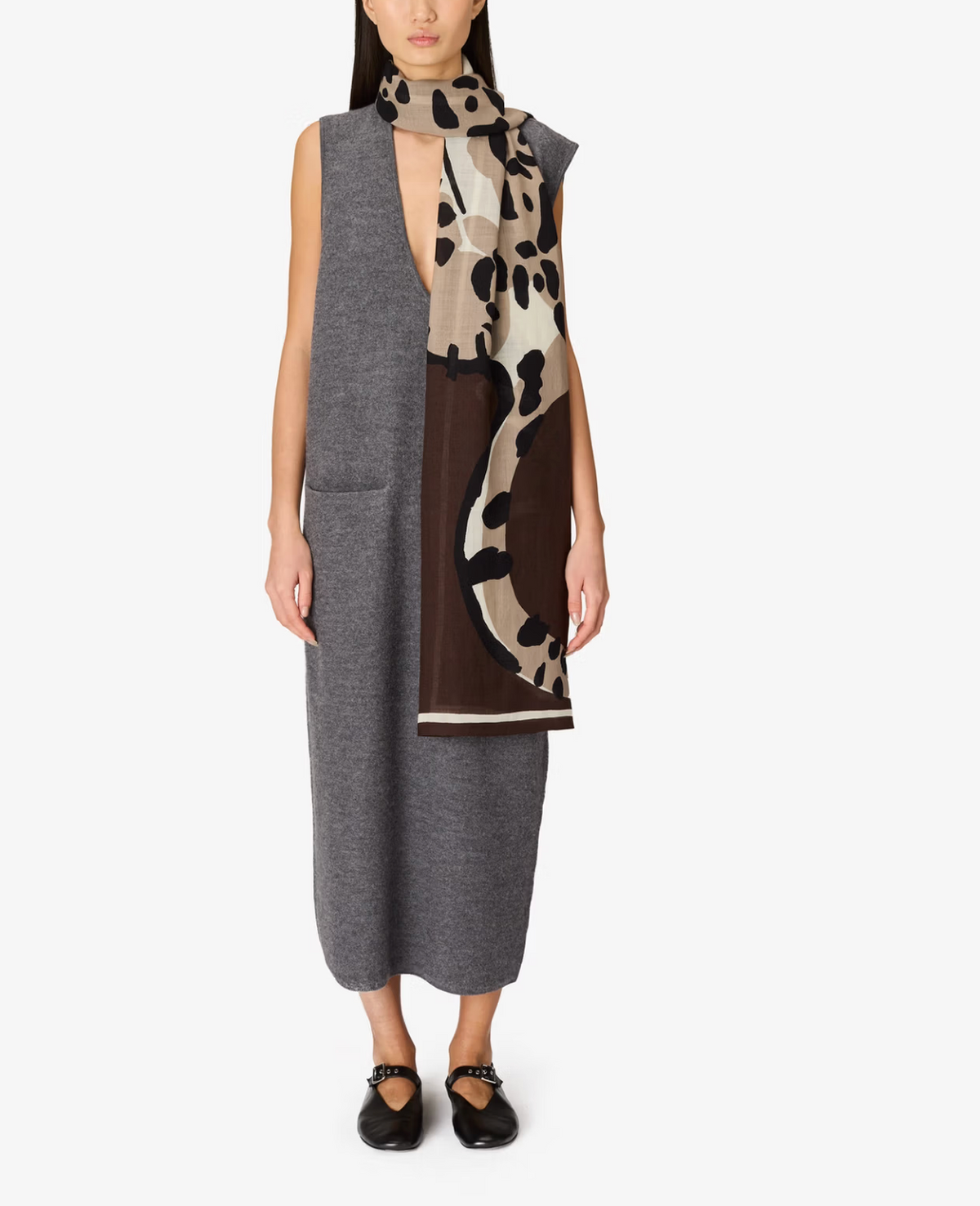 Felino Scarf in Brown-Scarves and Wraps-Inoui Editions-Brown-OS-Mercantile Portland