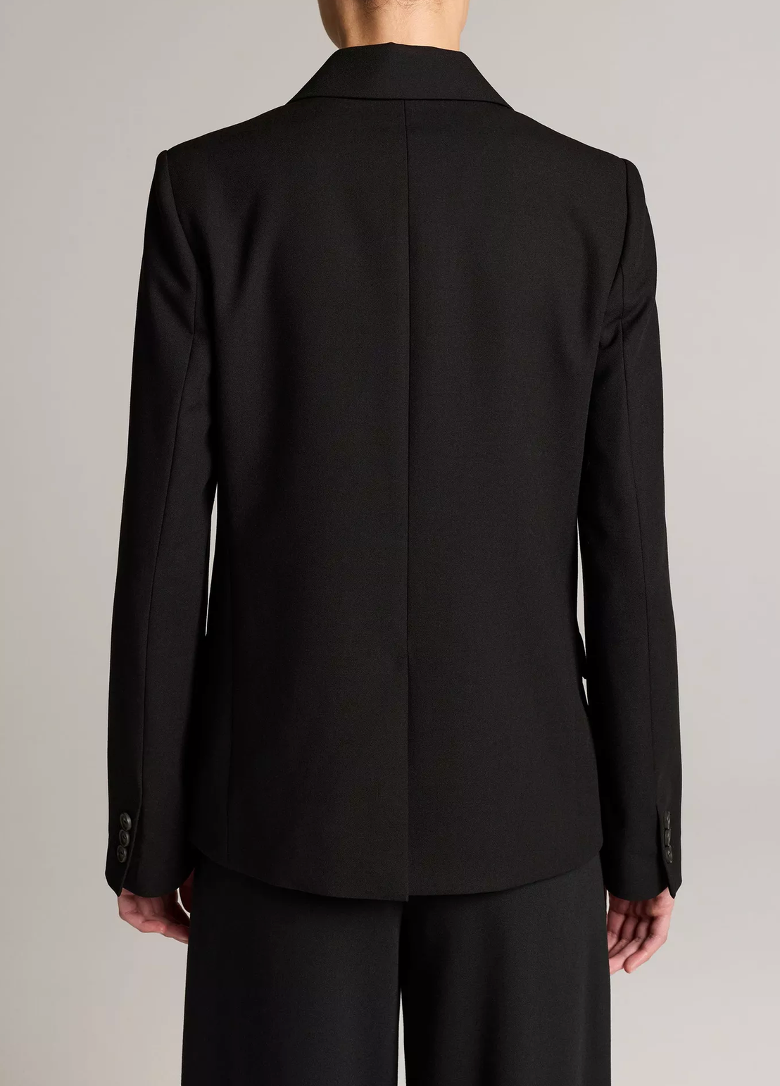 Fine Suiting Blazer in Black-Jackets-Vince-Black-0-Mercantile Portland