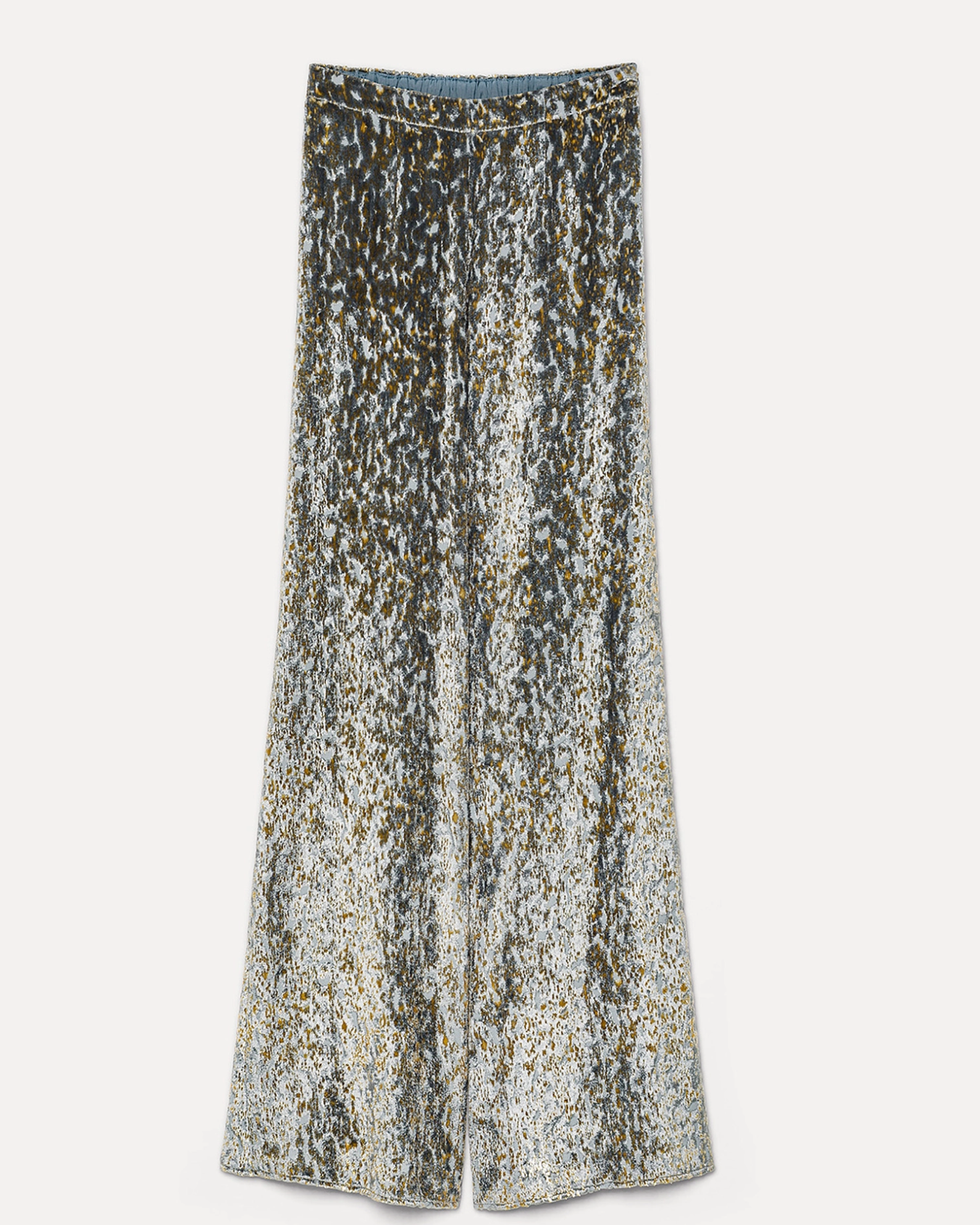 Flared Silk Velvet Trousers-Clothing-Forte Forte-Stone-00-Mercantile Portland