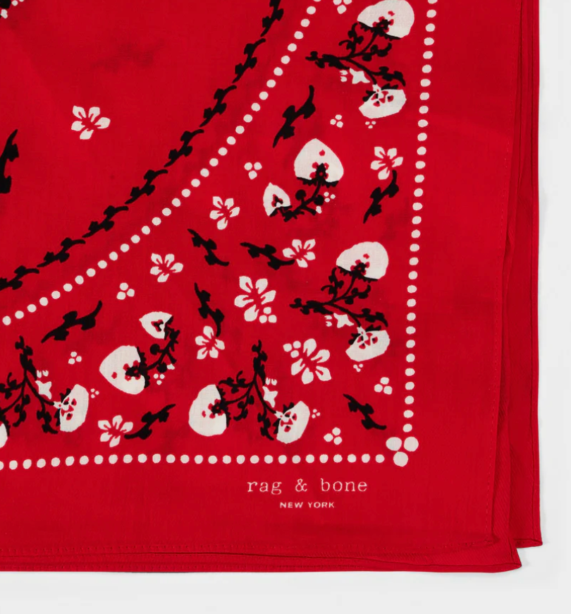 Floral Western Bandana in Red-Accessories-Rag & Bone-Red-OS-Mercantile Portland