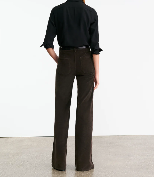 Florence Corduroy Pant-Pants-Nili Lotan-Chocolate Brown-00-Mercantile Portland