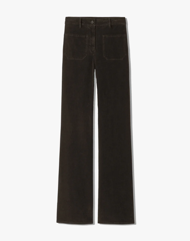 Florence Corduroy Pant-Pants-Nili Lotan-Chocolate Brown-00-Mercantile Portland