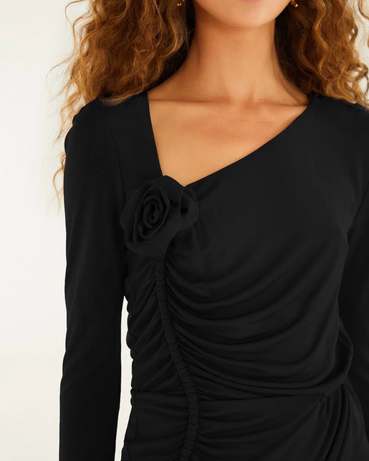 Flower Long Sleeve Top-Tops-Farm Rio-Black-XS-Mercantile Portland