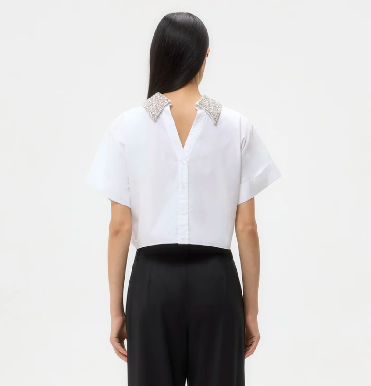 Forever and Always Reversible Shirt in White-Shirts-TWP-White-P-Mercantile Portland