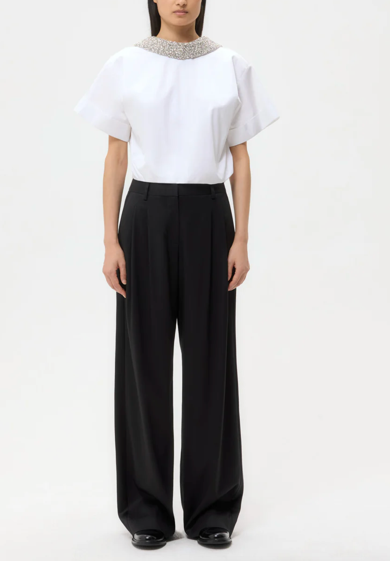 Forever and Always Reversible Shirt in White-Shirts-TWP-White-P-Mercantile Portland