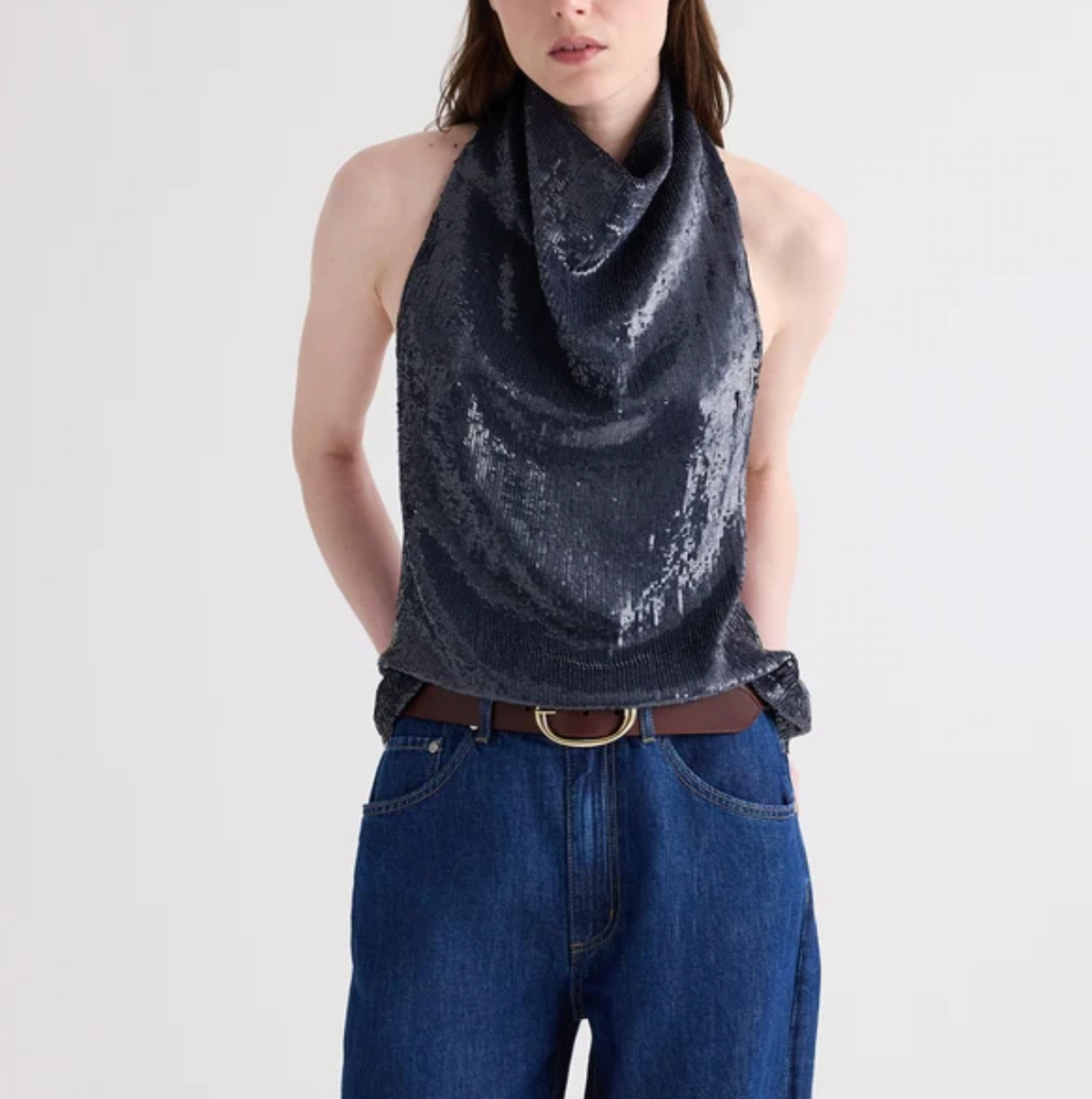 Friday Night Top in Blue Nights-Tops-TWP-Blue Nights-XS-Mercantile Portland