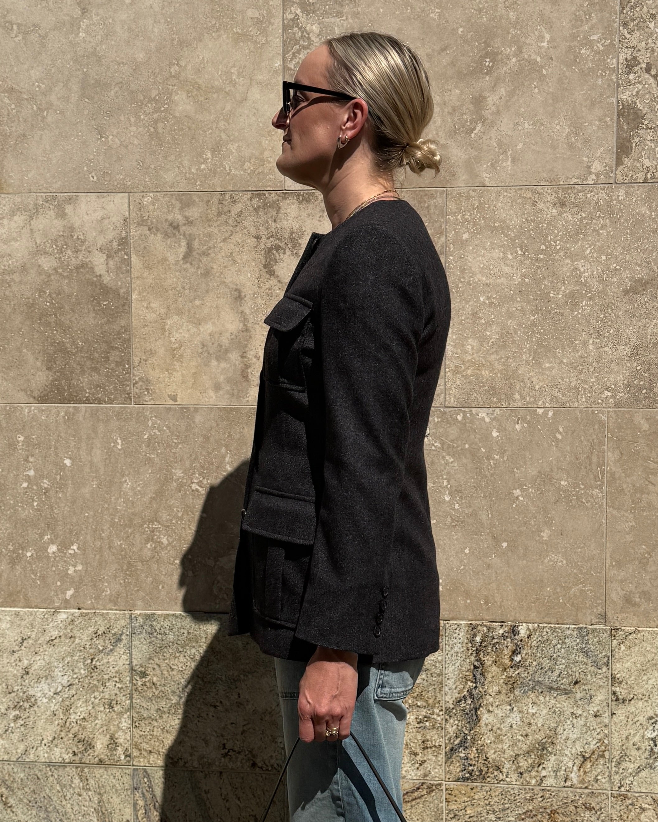 Gabriella Jacket-Outerwear-Nili Lotan-Black-2-Mercantile Portland