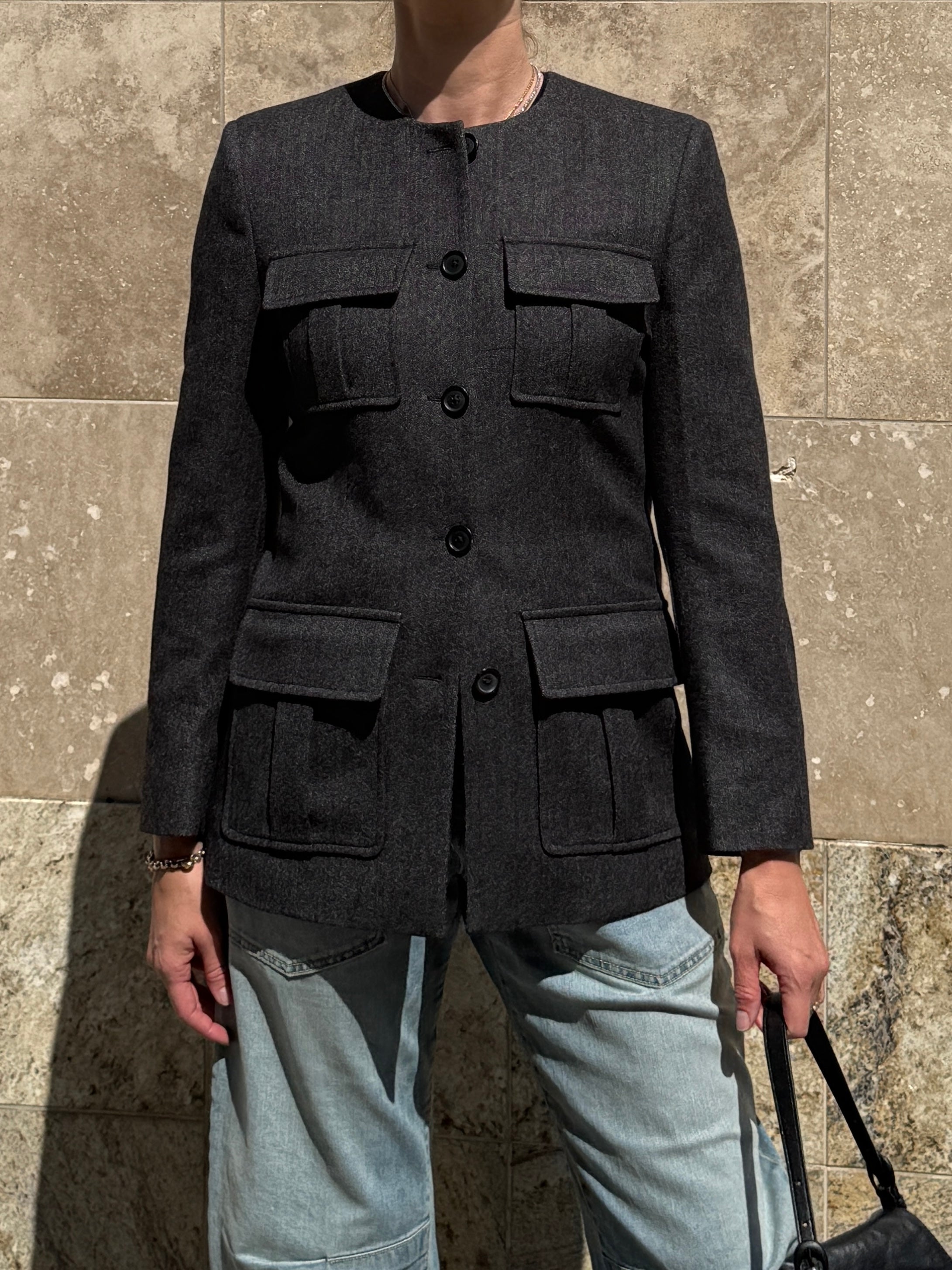 Gabriella Jacket-Outerwear-Nili Lotan-Black-2-Mercantile Portland