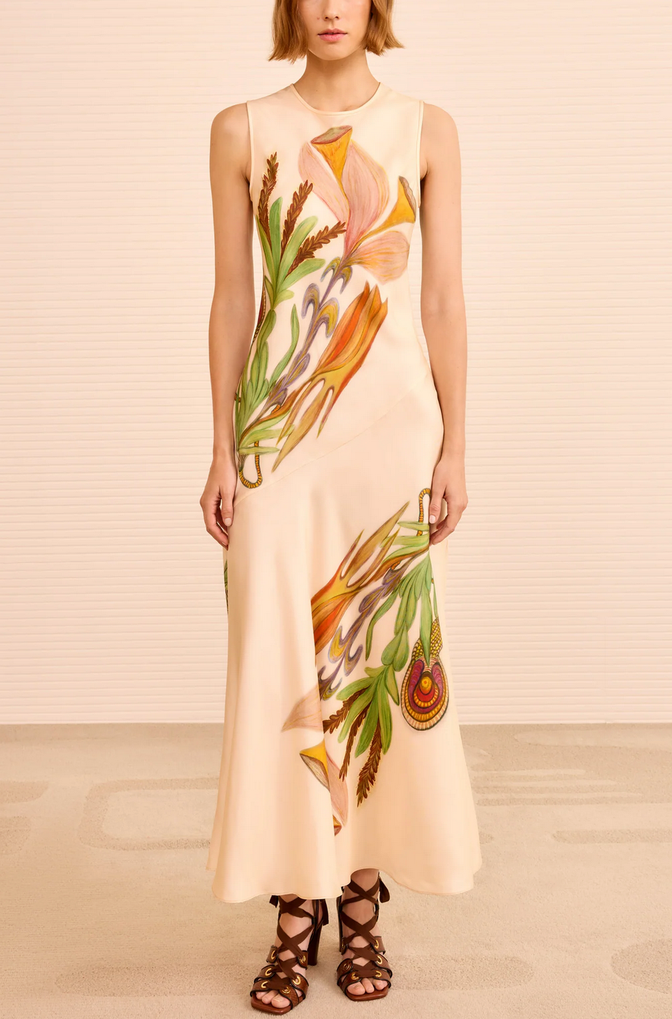 Gaea Midi Dress in Inner Nature-Dresses-Ulla Johnson-Inner Nature-4-Mercantile Portland