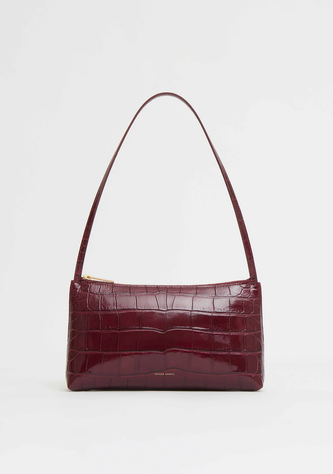 Gaia Shoulder Bag in Oxblood-Handbags-Mansur Gavriel-Oxblood Croc-OS-Mercantile Portland