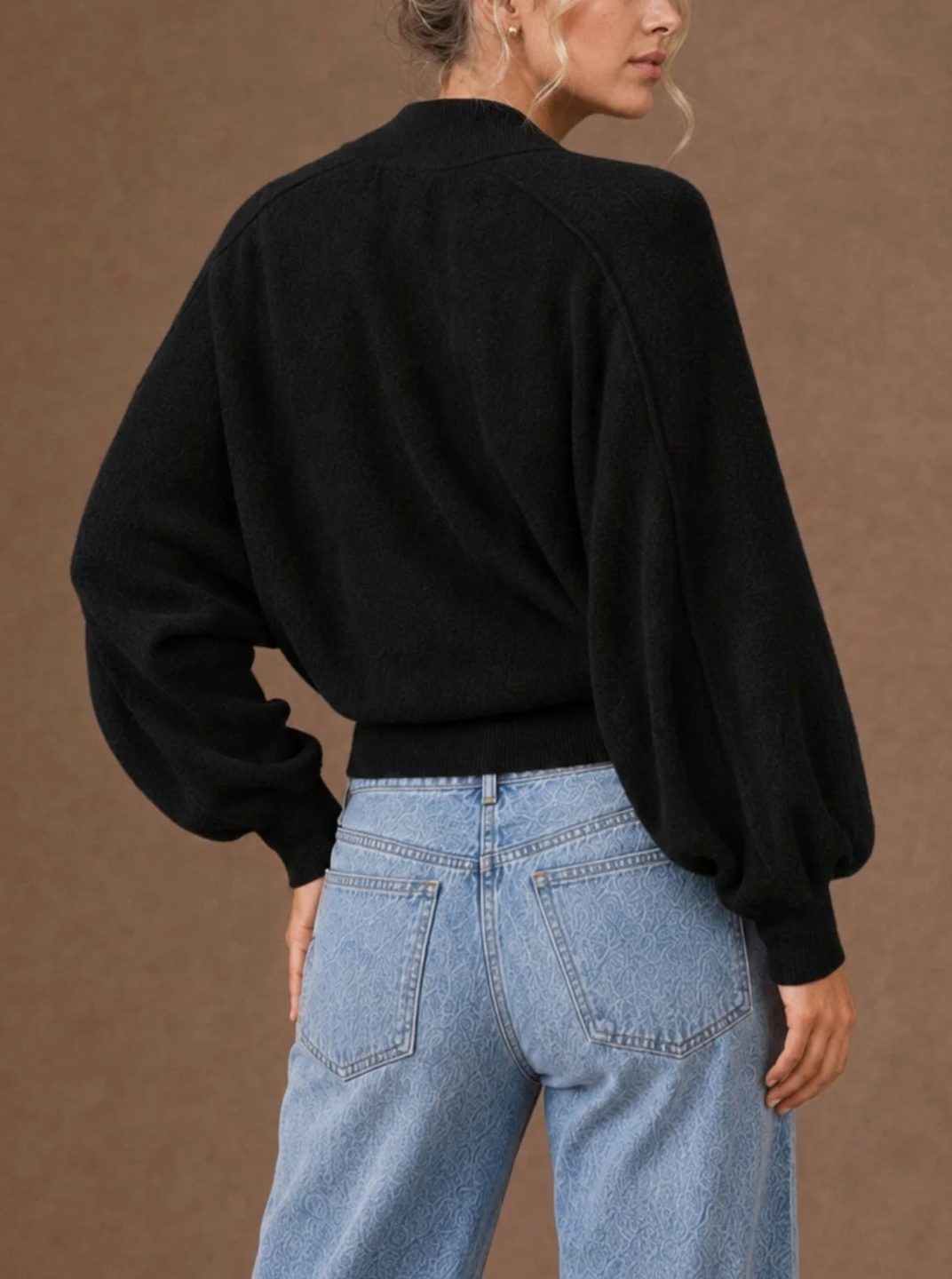 Gayle Full-Zip Cardigan in Black Cashmere-Sweaters-27 Miles-Black-XS-Mercantile Portland
