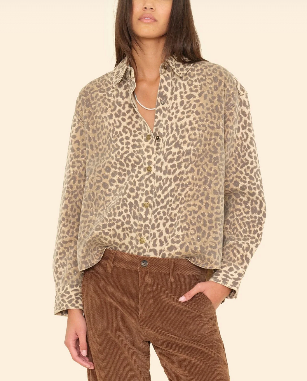 Gia Denim Shirt in Sable-Shirts-Xirena-Sable-XS-Mercantile Portland