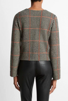 Glen Plaid Cardigan Jacket-Clothing-Vince-Cobblestone Black Combo-XXS-Mercantile Portland