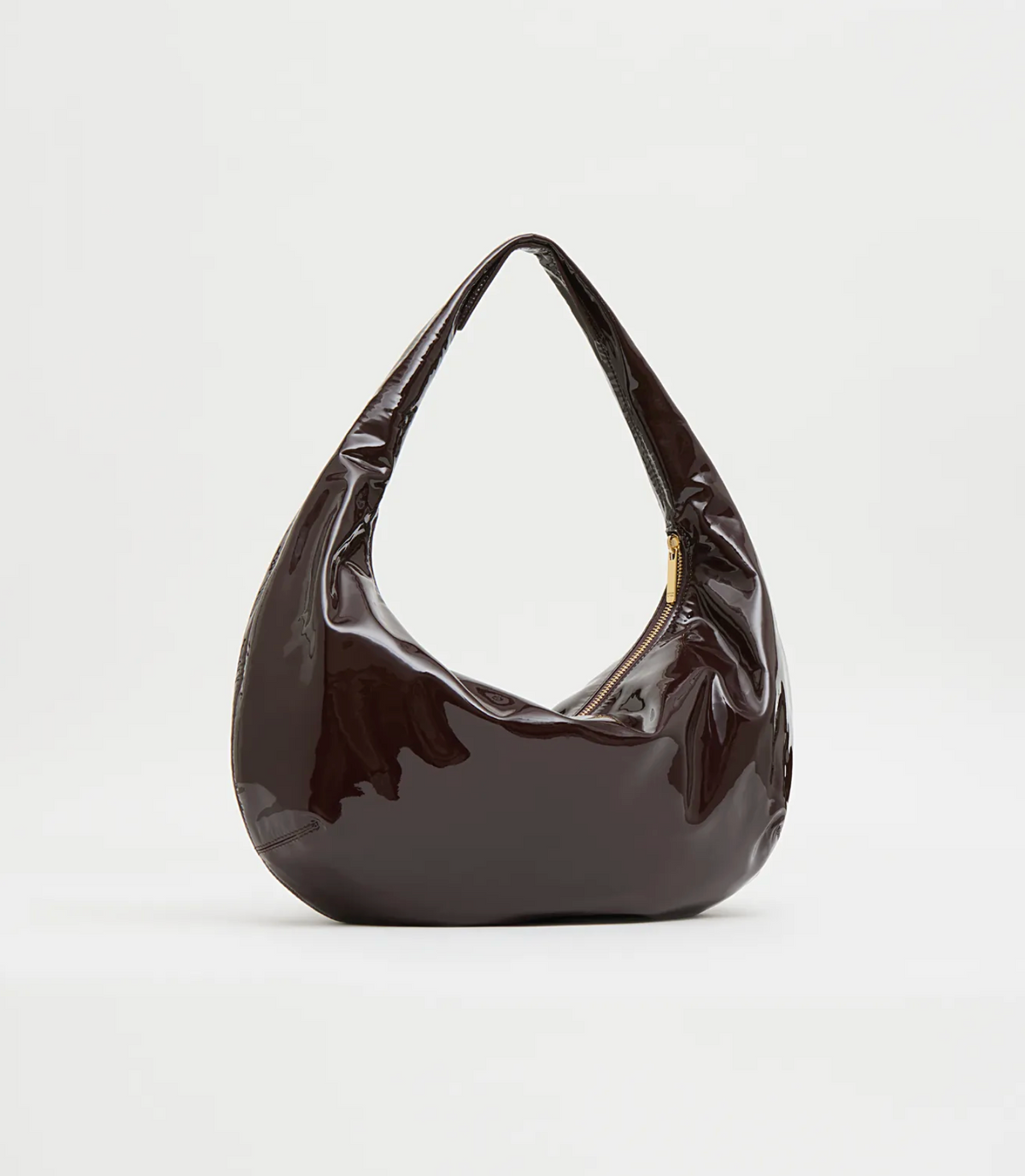 Gnocchi Bag in Patent Aubergine-Handbags-Mansur Gavriel-Aubergine-OS-Mercantile Portland
