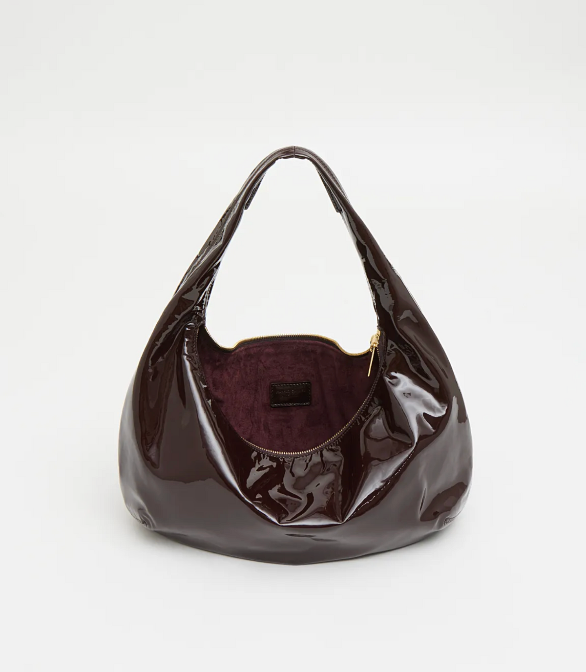 Gnocchi Bag in Patent Aubergine-Handbags-Mansur Gavriel-Aubergine-OS-Mercantile Portland