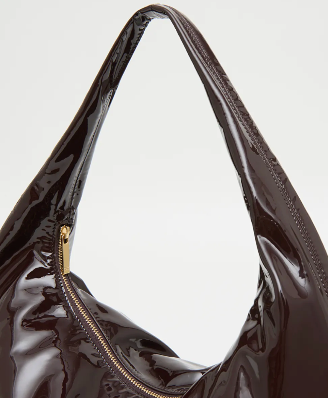 Gnocchi Bag in Patent Aubergine-Handbags-Mansur Gavriel-Aubergine-OS-Mercantile Portland