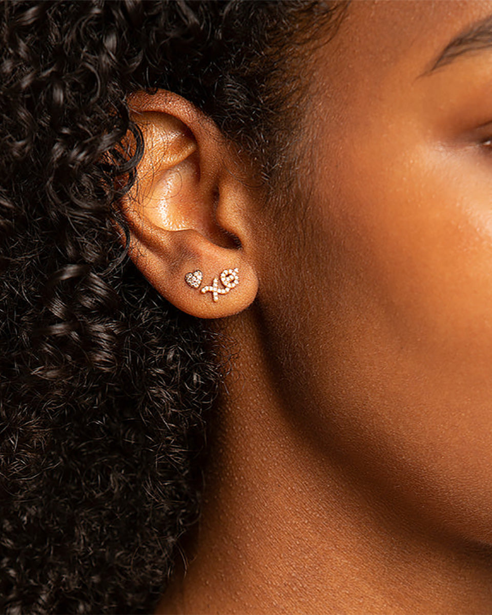 Gold & Diamond Tiny Heart Studs-Jewelry-Sydney Evan-OS-Mercantile Portland