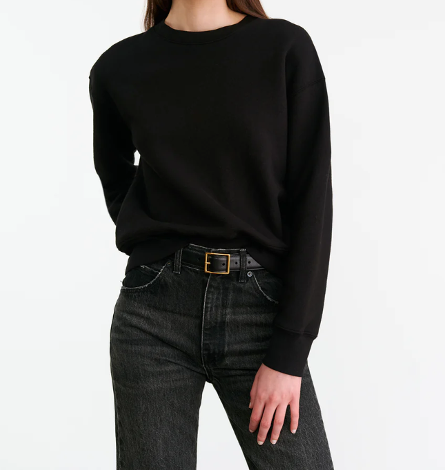 Gortana Sweatshirt-Sweaters-Nili Lotan-Black-XS-Mercantile Portland