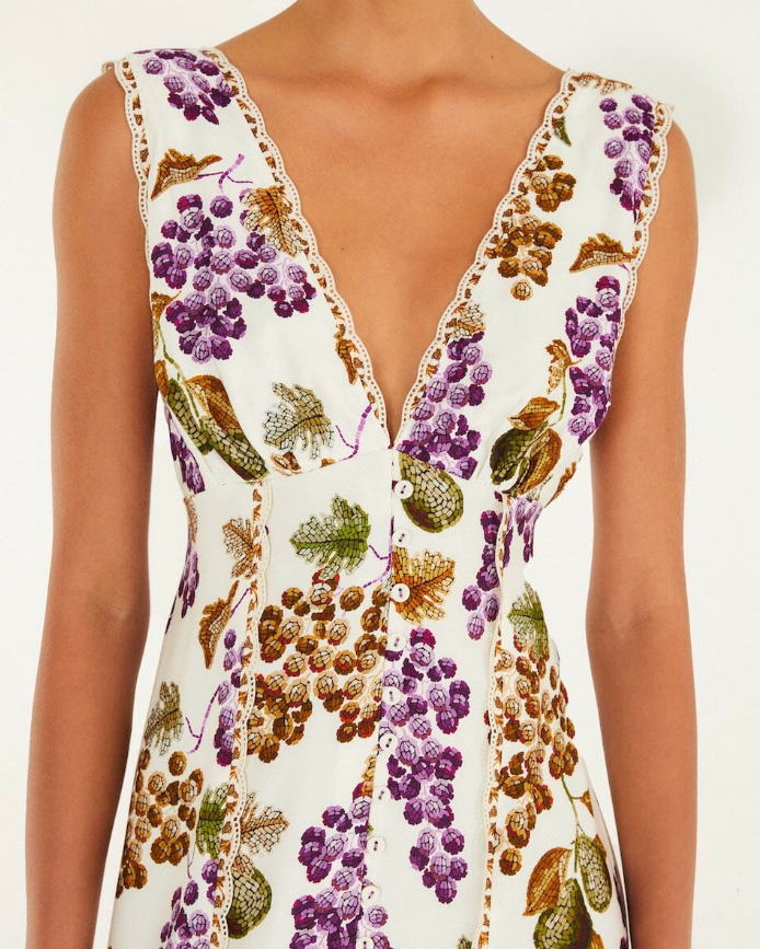 Grape Garden Midi Dress-Dresses-Farm Rio-Cream Grape-XS-Mercantile Portland