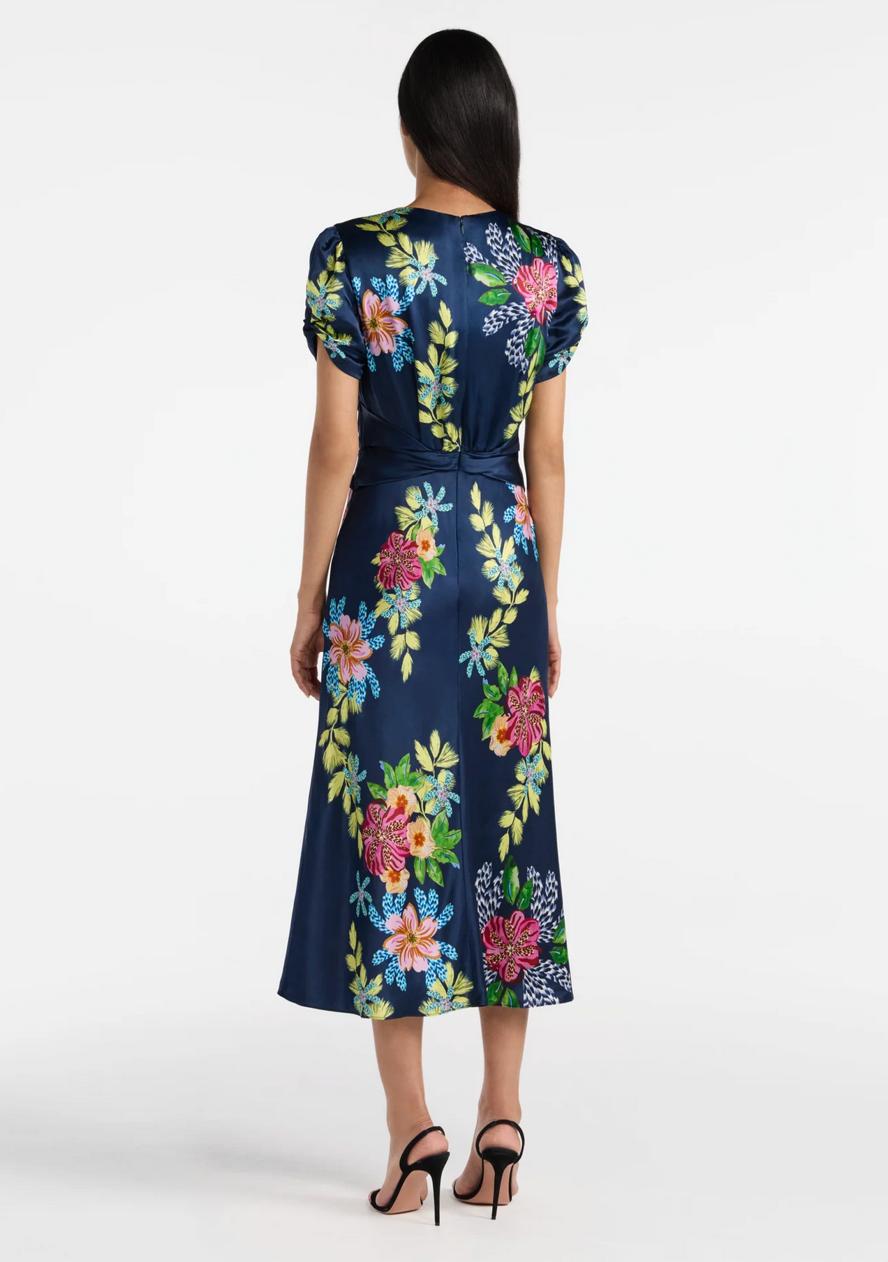 Gwen Dress in Hosta Trellis-Dresses-Saloni-Hosta Trellis-4-Mercantile Portland