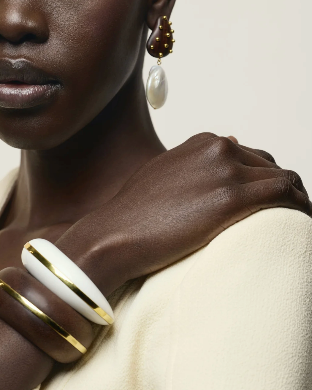 Halo Cuff in Acacia Wood-Jewelry-Lizzie Fortunato-Wood-OS-Mercantile Portland