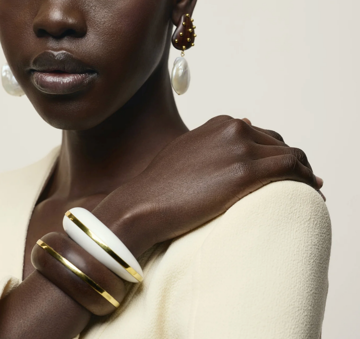 Halo Cuff in Acacia Wood-Jewelry-Lizzie Fortunato-Wood-OS-Mercantile Portland