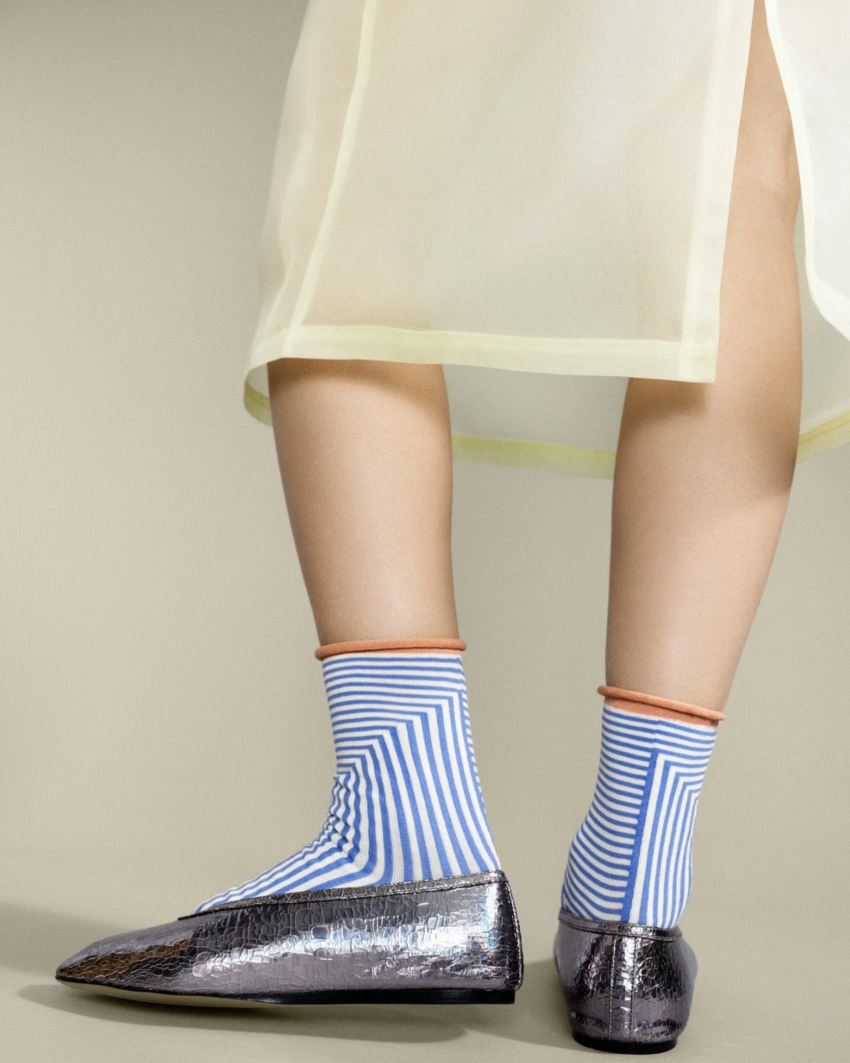 Hansel from Basel Corbusier Crew Sock-Socks-Hansel From Basel-Cornflower-OS-Mercantile Portland