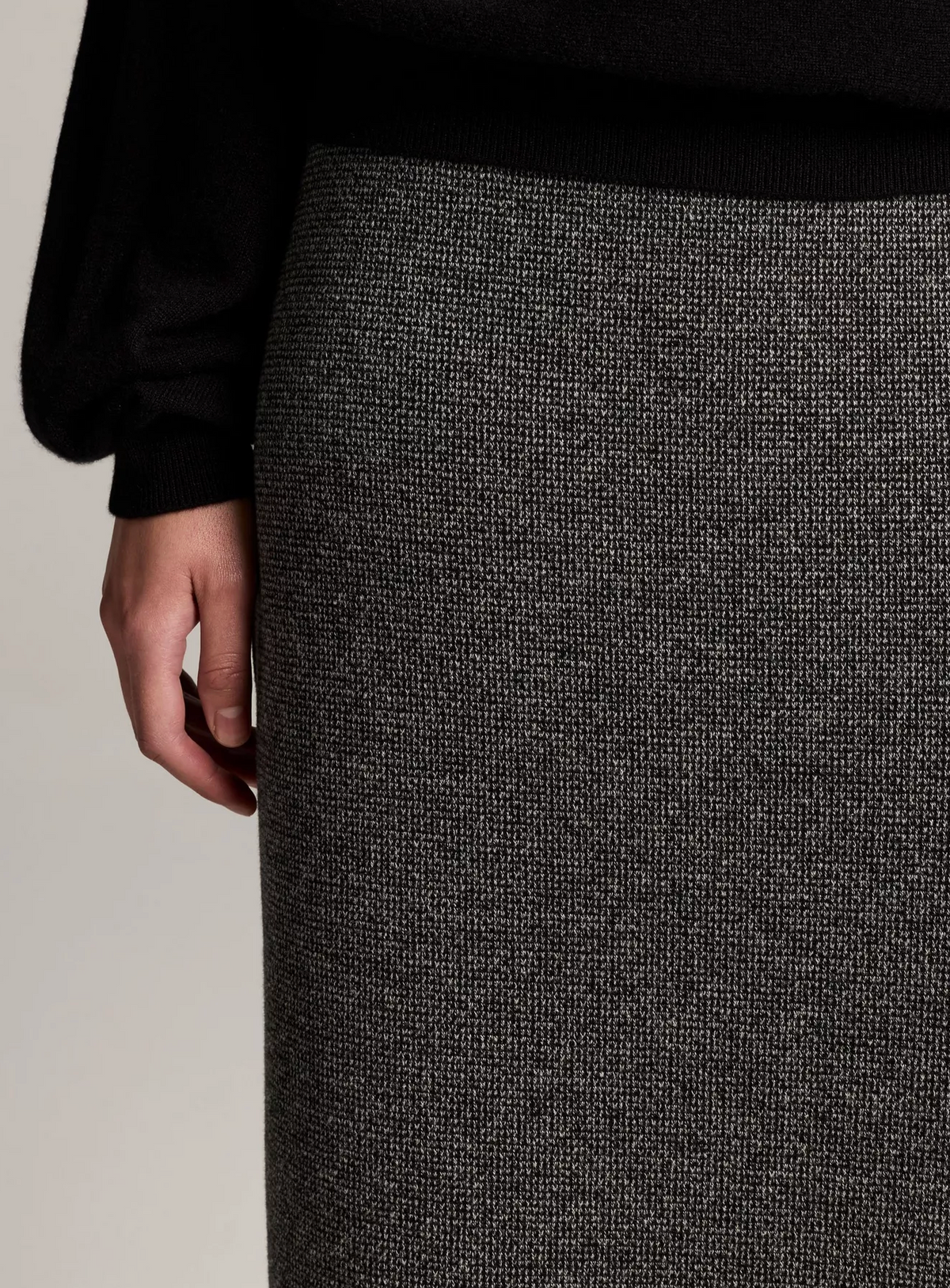 Houndstooth Skirt in Heather Grey-Skirts and Shorts-Vince-Heather Grey-XS-Mercantile Portland
