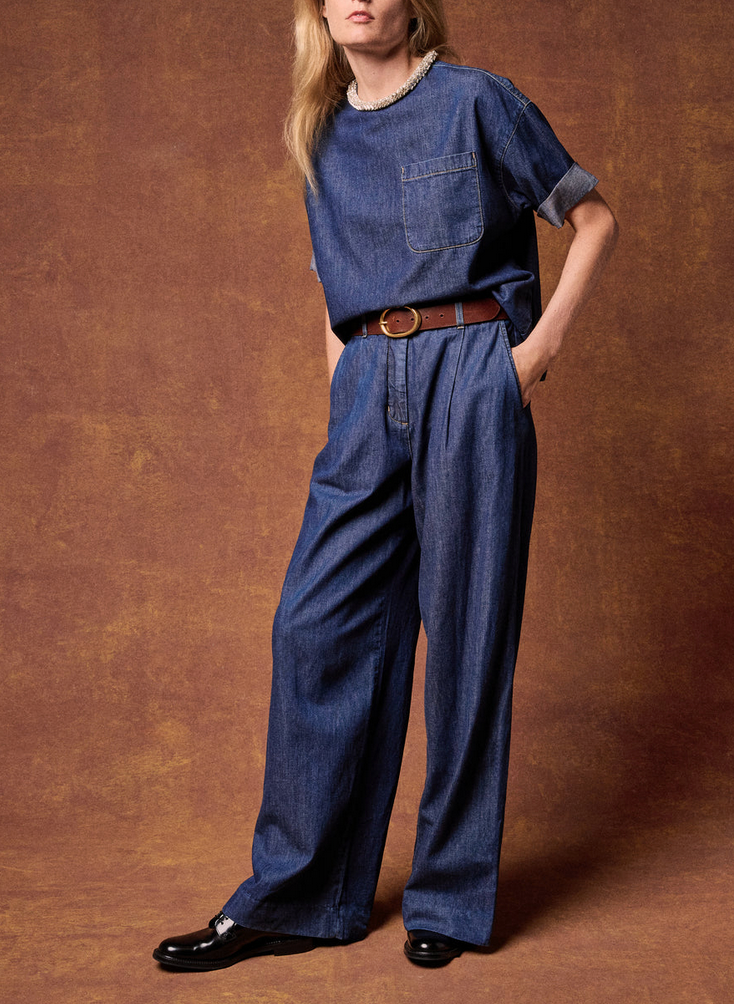 Hudson St. Pant in Dark Stone Denim-Denim-TWP-Dark Stone-25-Mercantile Portland