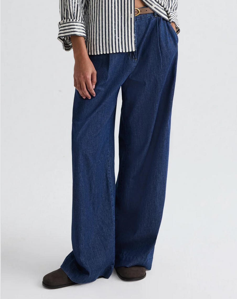 Hudson St. Pant in Dark Stone Denim-Denim-TWP-Dark Stone-25-Mercantile Portland