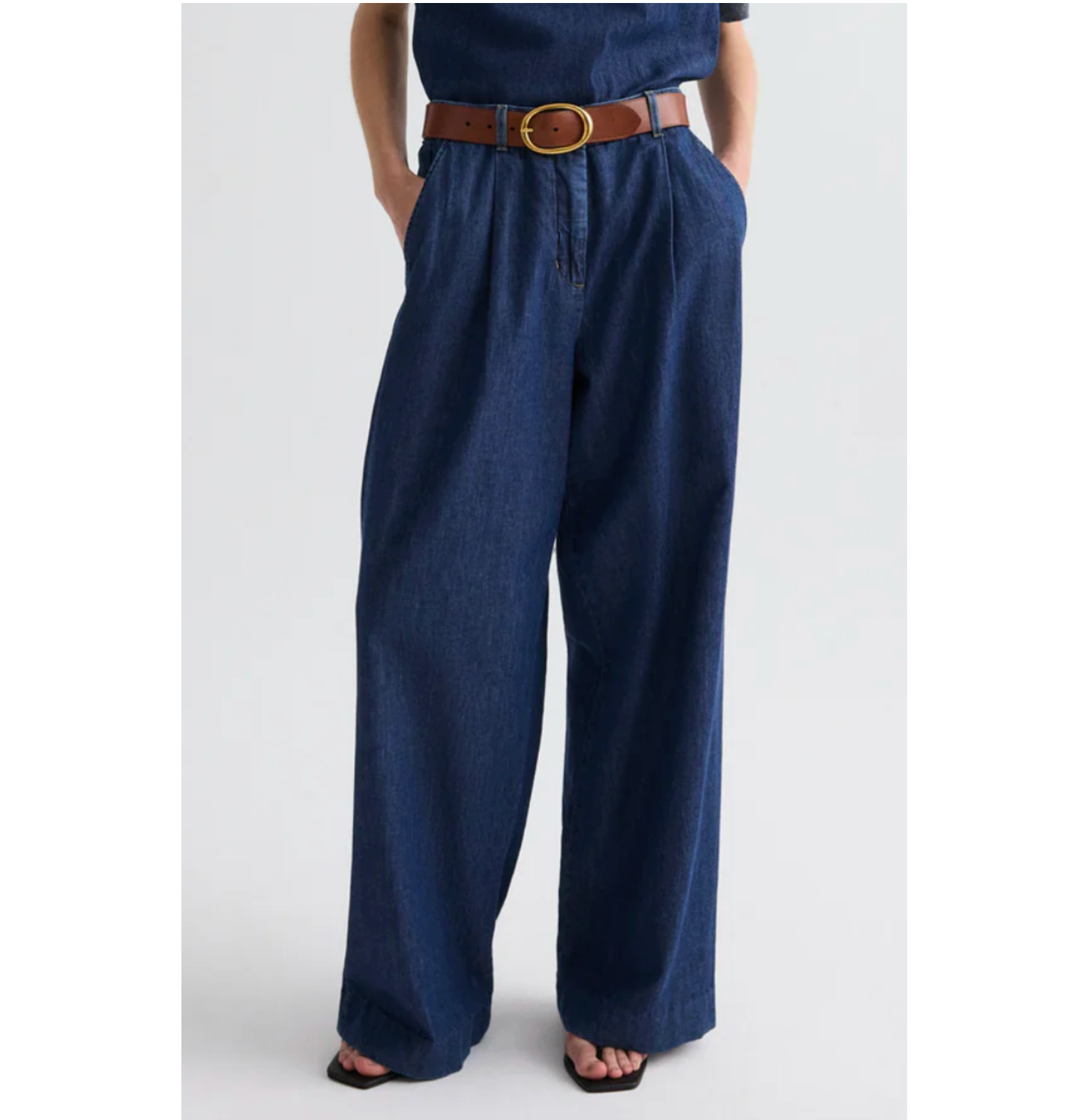 Hudson St. Pant in Dark Stone Denim-Denim-TWP-Dark Stone-25-Mercantile Portland