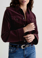 Isa Velvet Jacket-Denim-AG Jeans-Winery-XS-Mercantile Portland